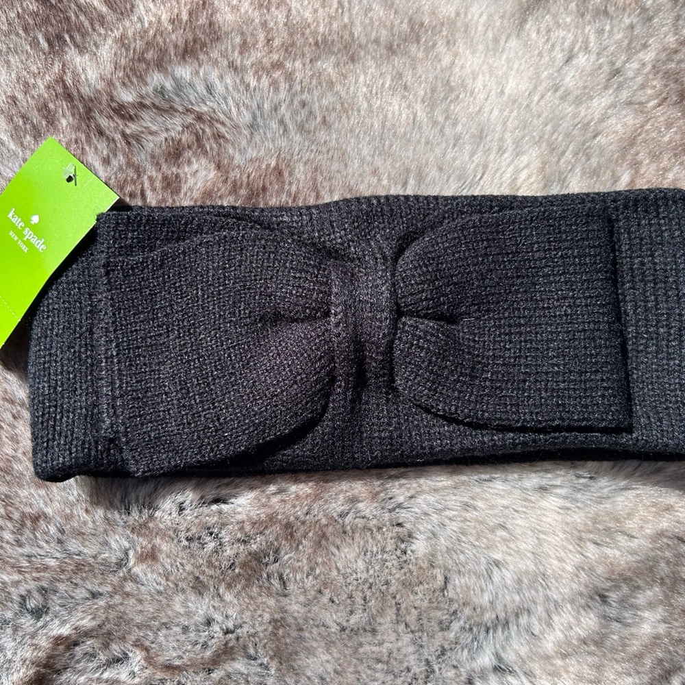 NWT: Kate Spade Black Black Bow Headband